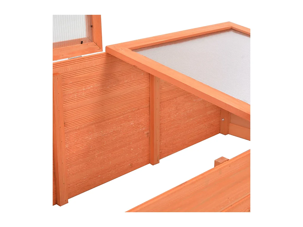 Serra tenda riparo piante fiori ortaggi legno 100 x 50 x 34 cm marrone 02_0044650