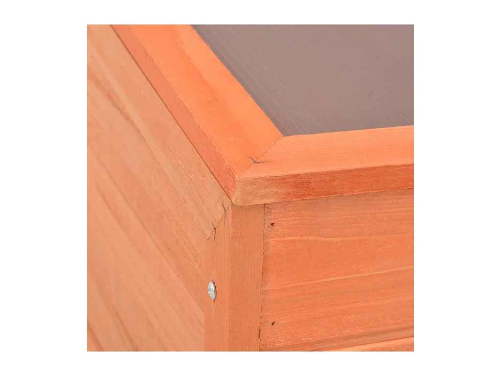 Serra tenda riparo piante fiori ortaggi legno 100 x 50 x 34 cm marrone 02_0044650