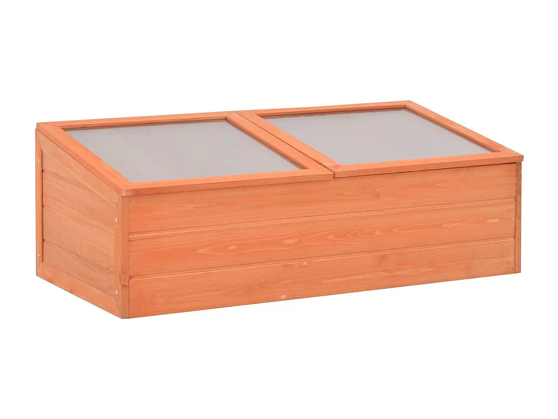 Serre tente abri plante bois marron 100 x 50 x 34 cm 02_0044650