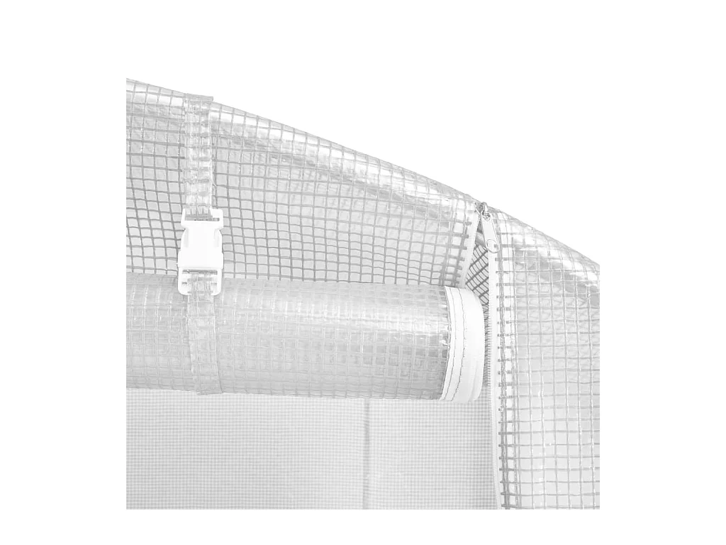 Serra tenda riparo piante fiori ortaggi con struttura in acciaio 54 m² 18 x 3 x 2 m bianco 02_0044605