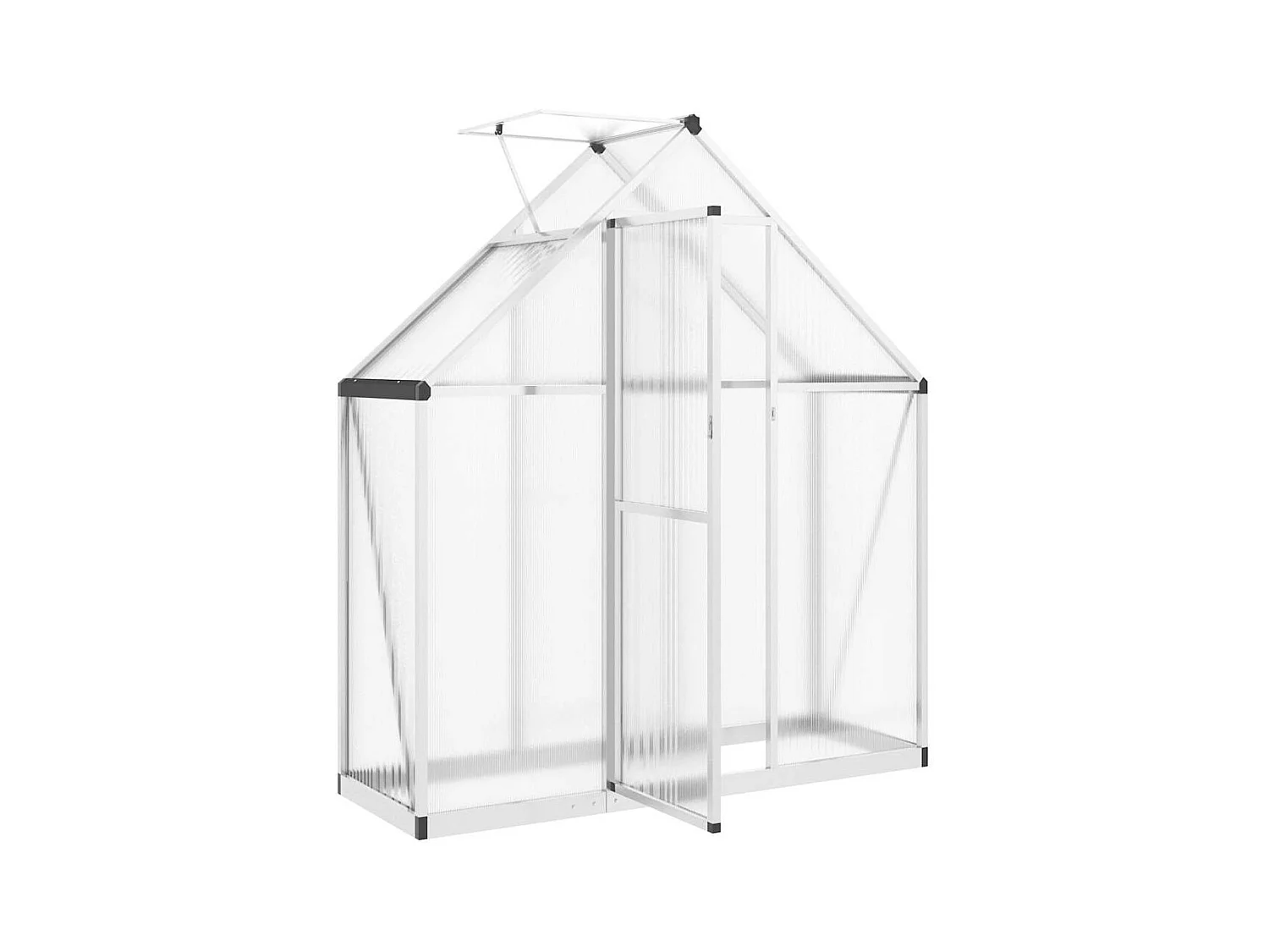 Invernadero de carpa para plantas flores y verduras con estructura de base plateada 169 x 58 x 195 cm aluminio Plata 02_0044517