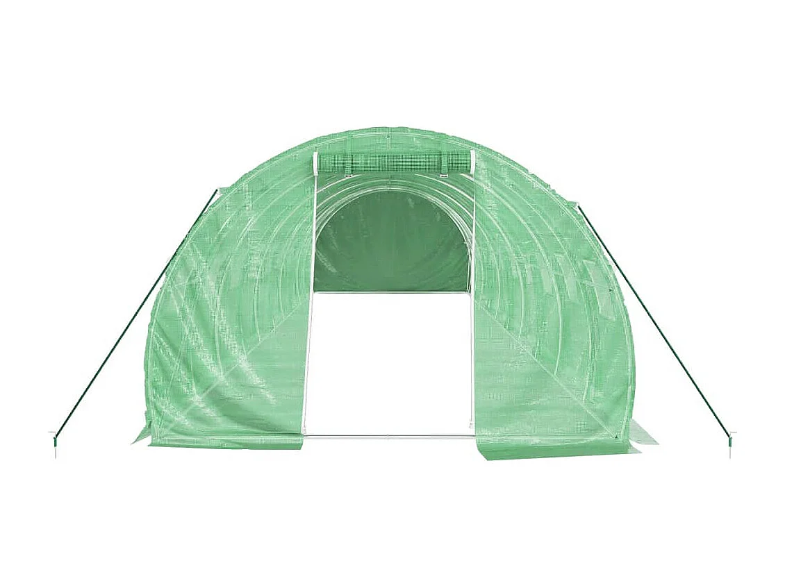 Estufa tenda abrigo planta flor hortaliças com estrutura de aço 30 m² 10 x 3 x 2 m verde 02_0044570
