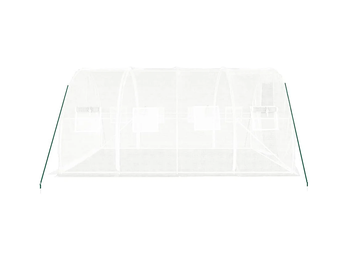 Serra tenda riparo piante fiori ortaggi con struttura in acciaio 12 m² 4 x 3 x 2 m bianca 02_0044535