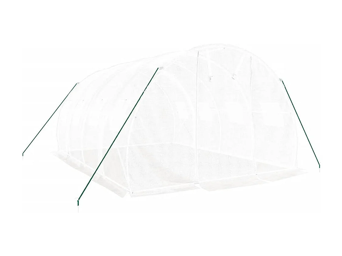 Tenda de estufa abrigo para plantas flores vegetais com estrutura de aço 12 m² 4 x 3 x 2 m branco 02_0044535