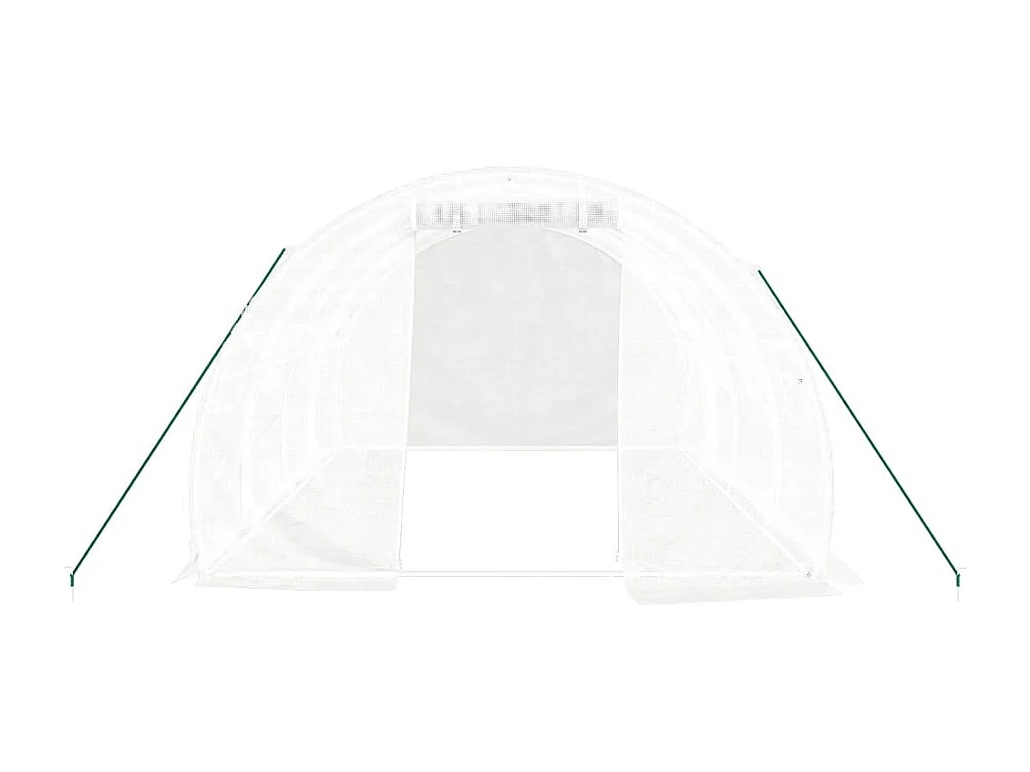 Tenda de estufa abrigo para plantas flores vegetais com estrutura de aço 12 m² 4 x 3 x 2 m branco 02_0044535