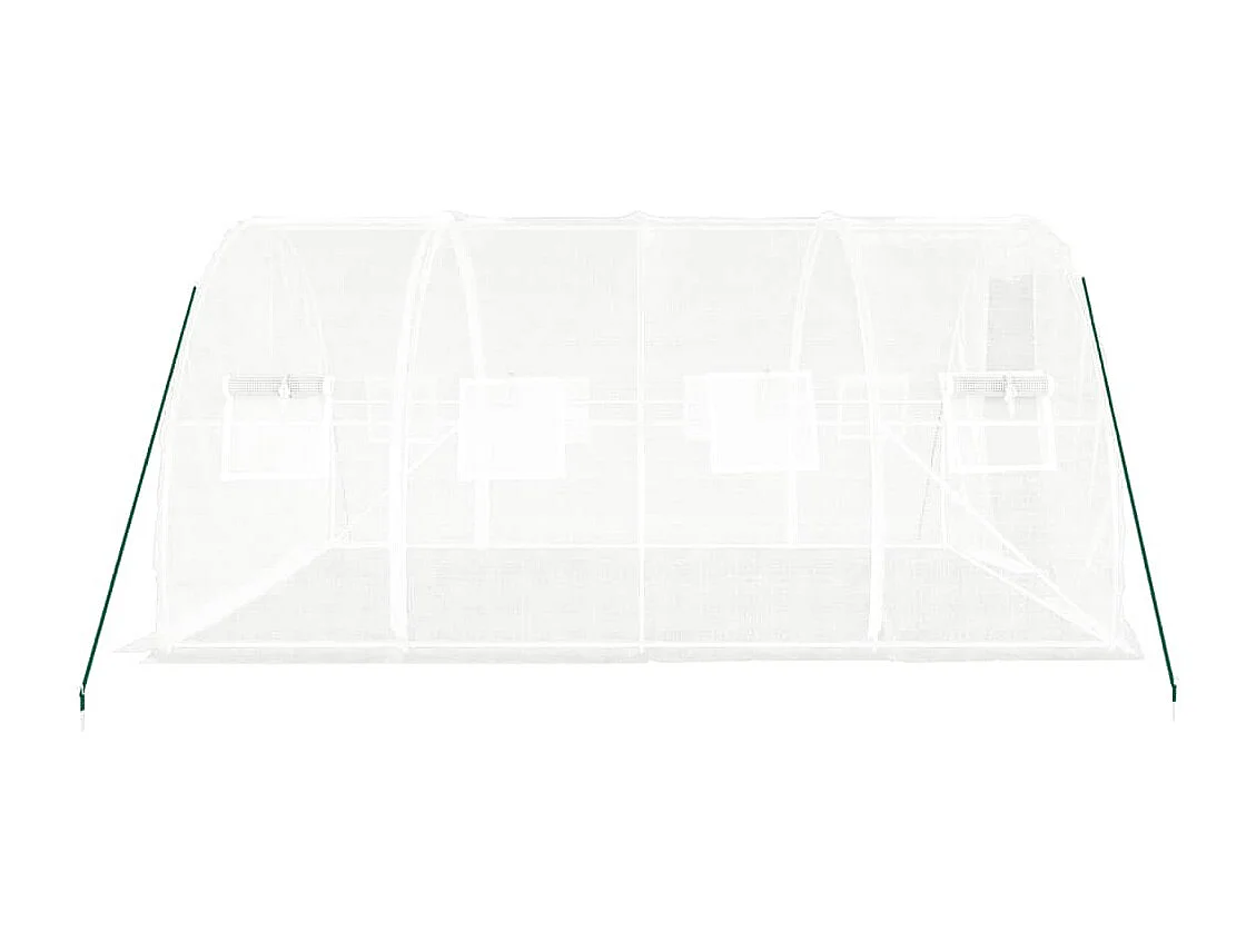 Tenda de estufa abrigo para plantas flores vegetais com estrutura de aço 12 m² 4 x 3 x 2 m branco 02_0044535