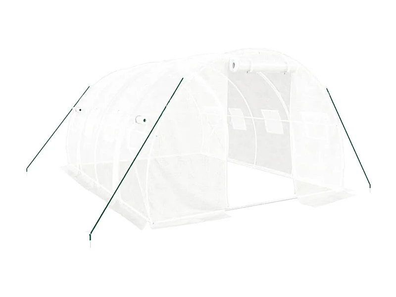 Tenda de estufa abrigo para plantas flores vegetais com estrutura de aço 12 m² 4 x 3 x 2 m branco 02_0044535