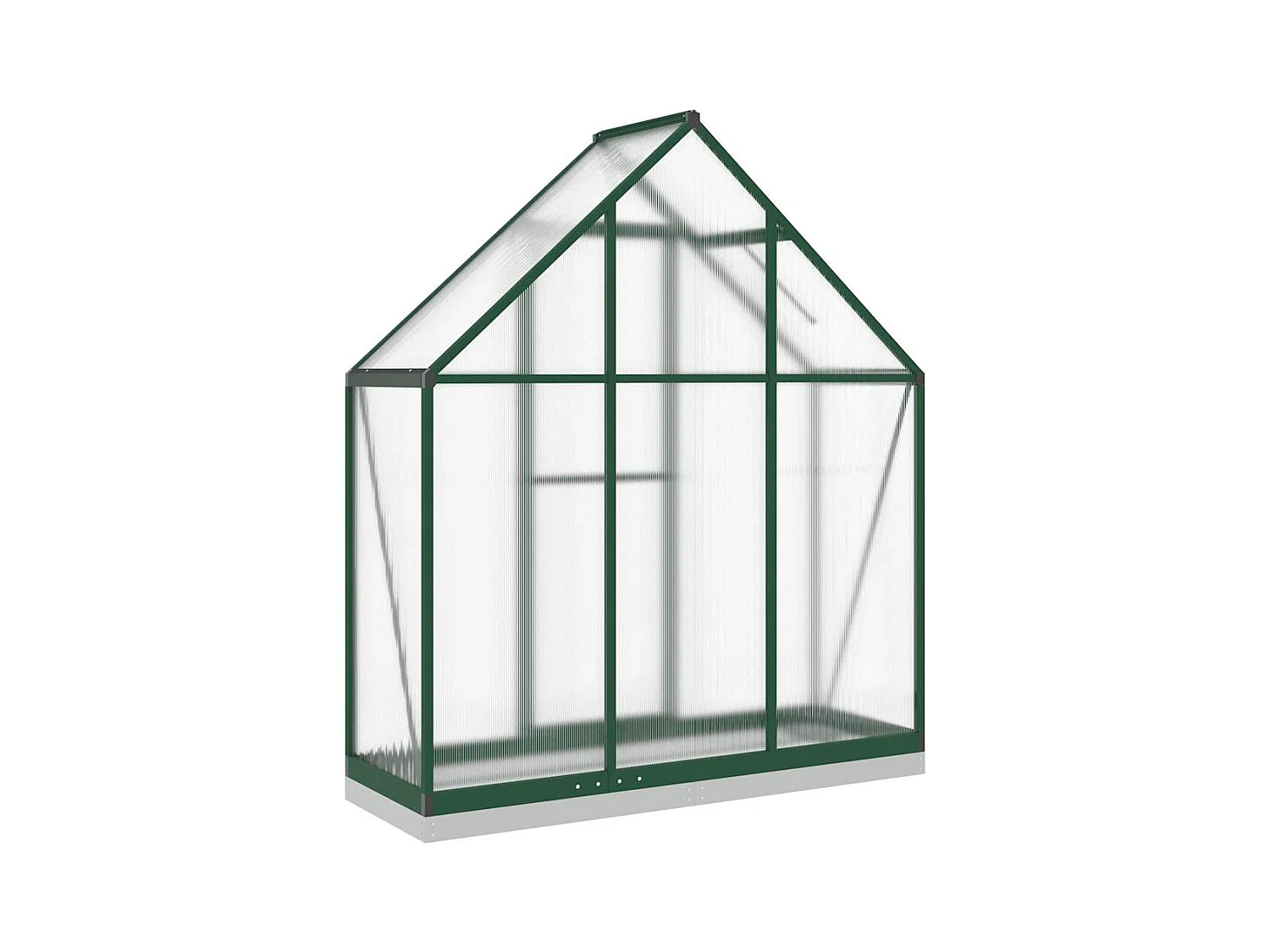 Serra tenda riparo piante fiori ortaggi con telaio di base 169 x 58 x 202 cm alluminio verde 02_0044495