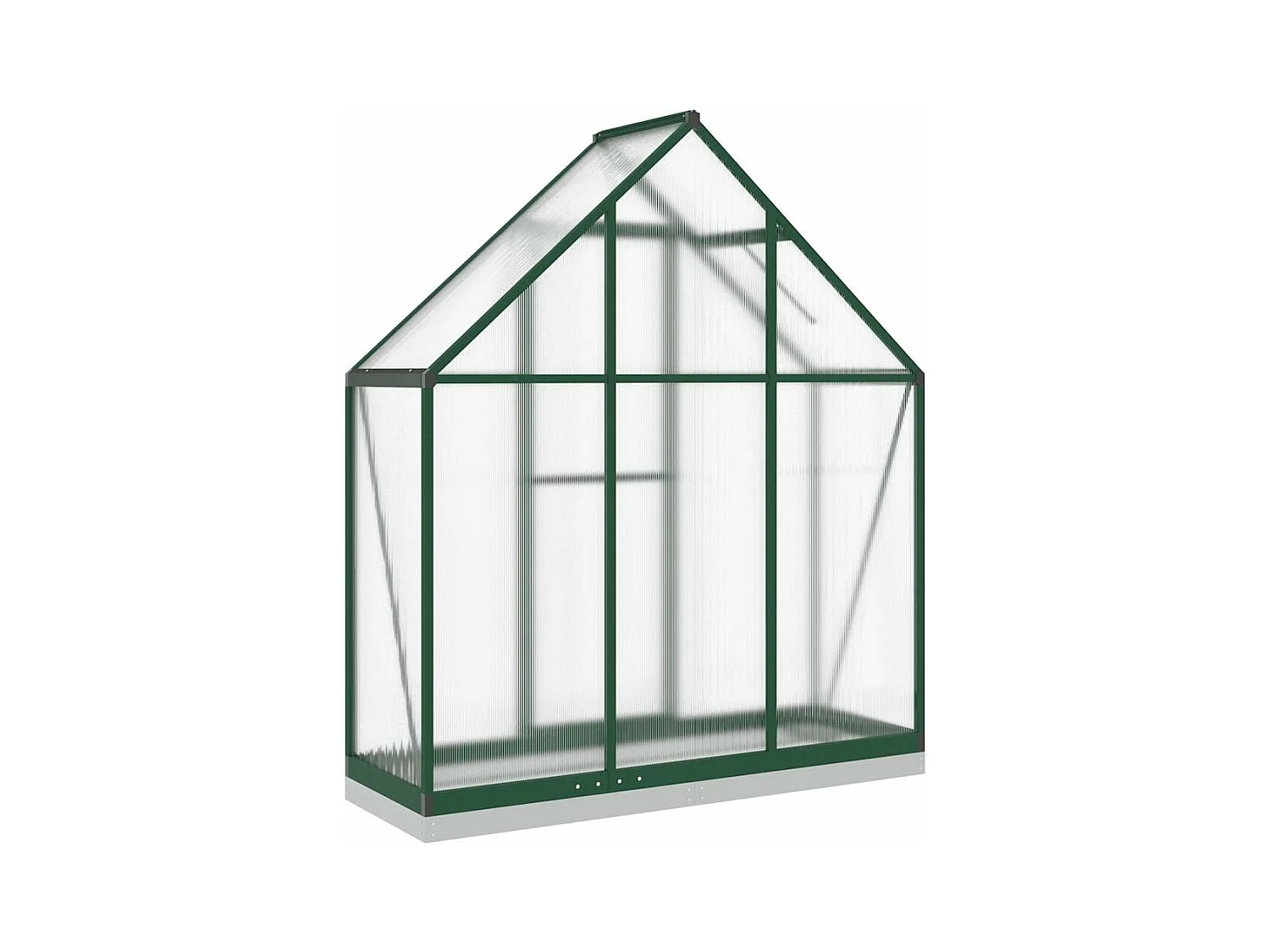 Serra tenda riparo piante fiori ortaggi con telaio di base 169 x 58 x 202 cm alluminio verde 02_0044495