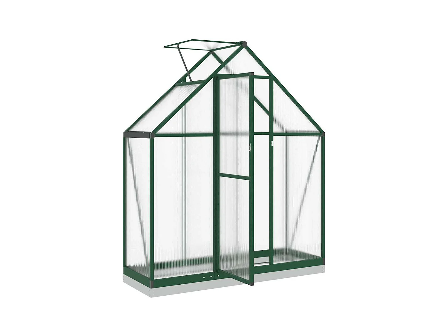 Serra tenda riparo piante fiori ortaggi con telaio di base 169 x 58 x 202 cm alluminio verde 02_0044495