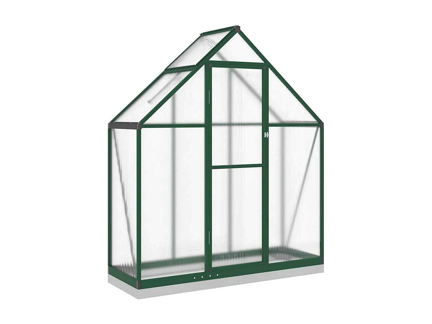 Tenda de estufa abrigo para plantas flores vegetais com estrutura de base 169 x 58 x 202 cm alumínio verde 02_0044495