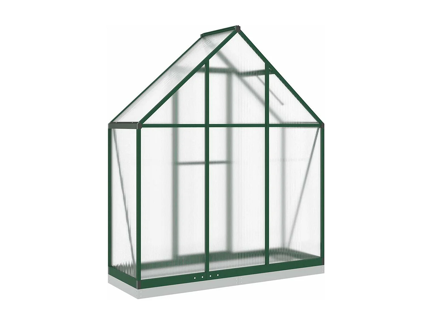 Tenda de estufa abrigo para plantas flores vegetais com estrutura de base 169 x 58 x 202 cm alumínio verde 02_0044495