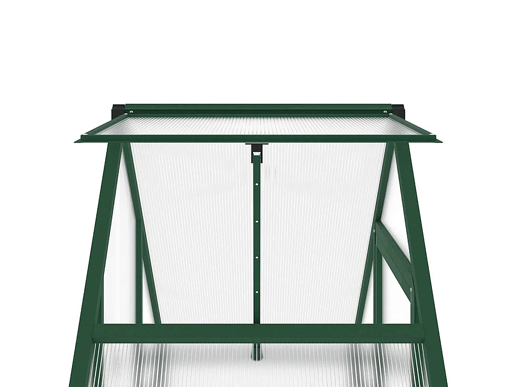 Tenda de estufa abrigo para plantas flores vegetais com estrutura de base 169 x 58 x 202 cm alumínio verde 02_0044495