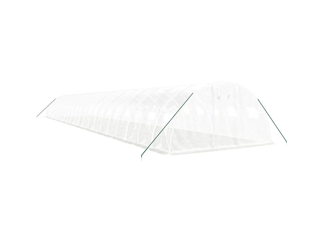 Serra tenda riparo piante fiori ortaggi con struttura in acciaio 88 m² 22 x 4 x 2 m bianco 02_0044639