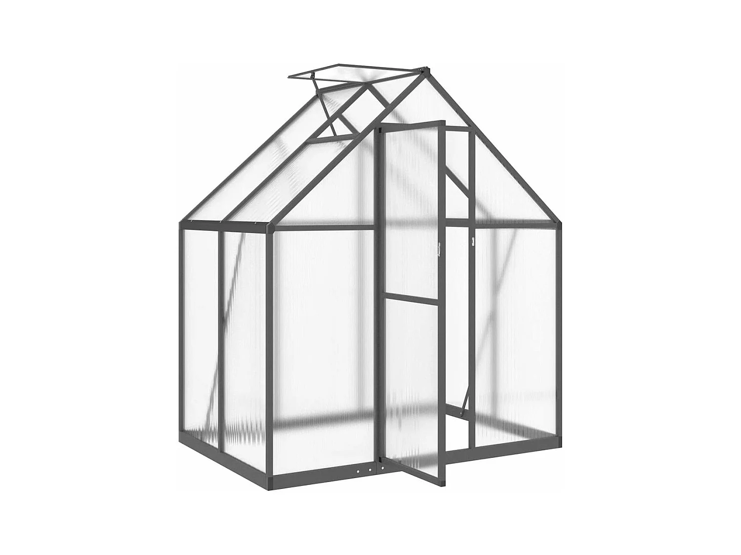 Invernadero de carpa para plantas flores y verduras con estructura de base 169 x 114 x 195 cm aluminio antracita 02_0044484