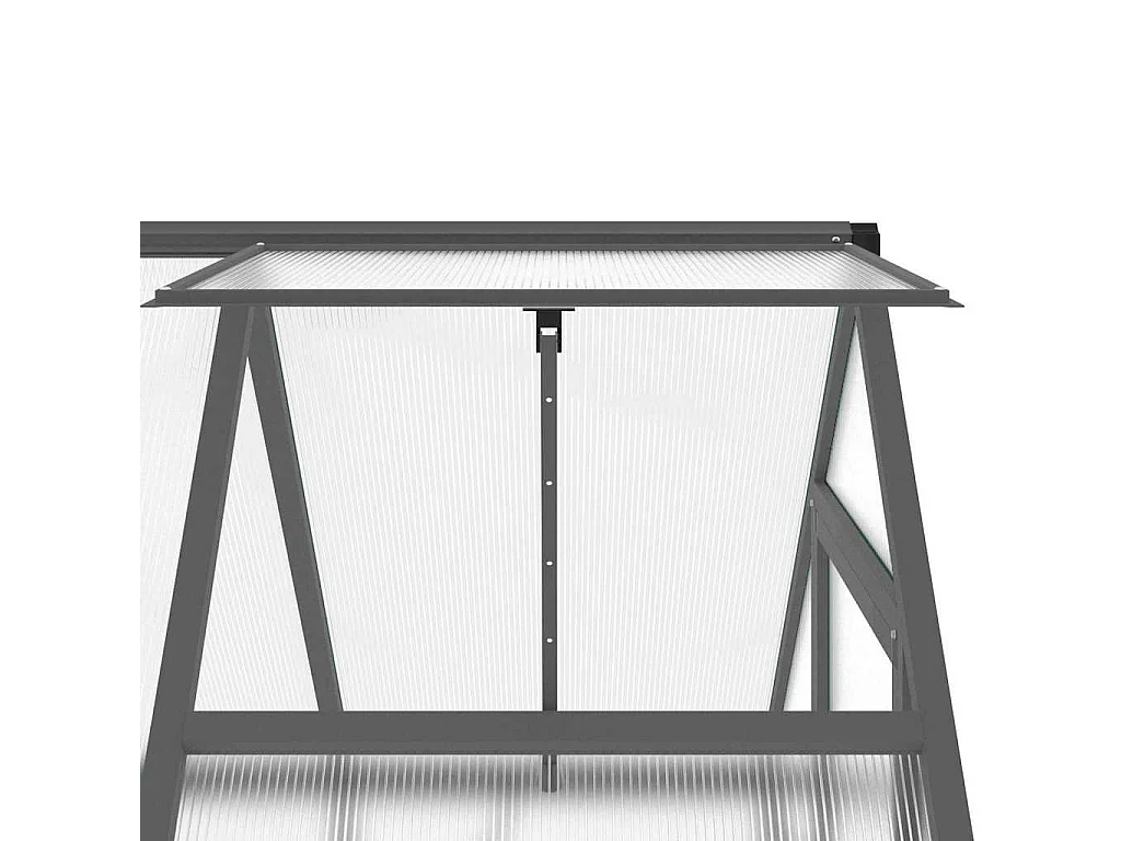 Invernadero de carpa para plantas flores y verduras con estructura de base 169 x 114 x 195 cm aluminio antracita 02_0044484