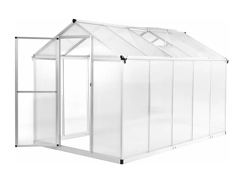 Serra tenda riparo piante fiori ortaggi alluminio 302 x 190 x 195 cm 1119 m³ Trasparente 02_0044467