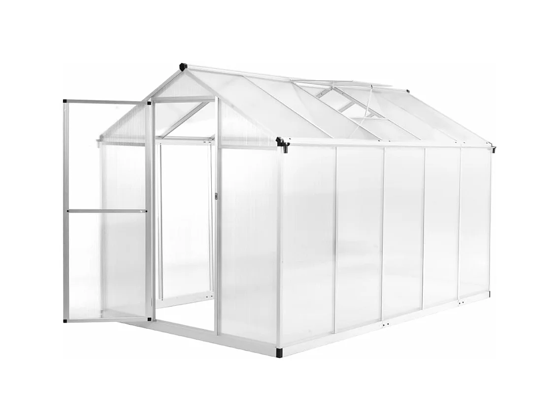 Serra tenda riparo piante fiori ortaggi alluminio 302 x 190 x 195 cm 1119 m³ Trasparente 02_0044467