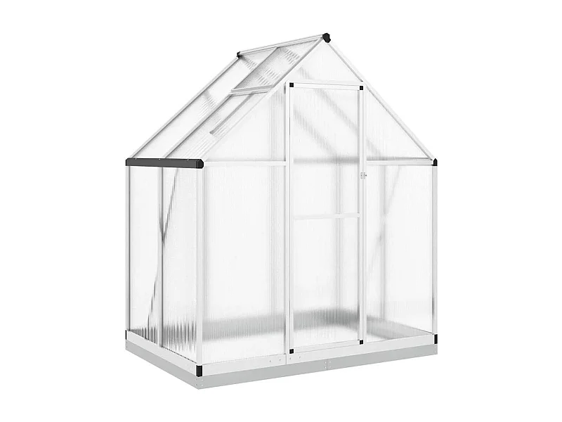 Tenda de estufa abrigo planta flor vegetais com estrutura de base prateada 169 x 114 x 202 cm alumínio Prata 02_0044518