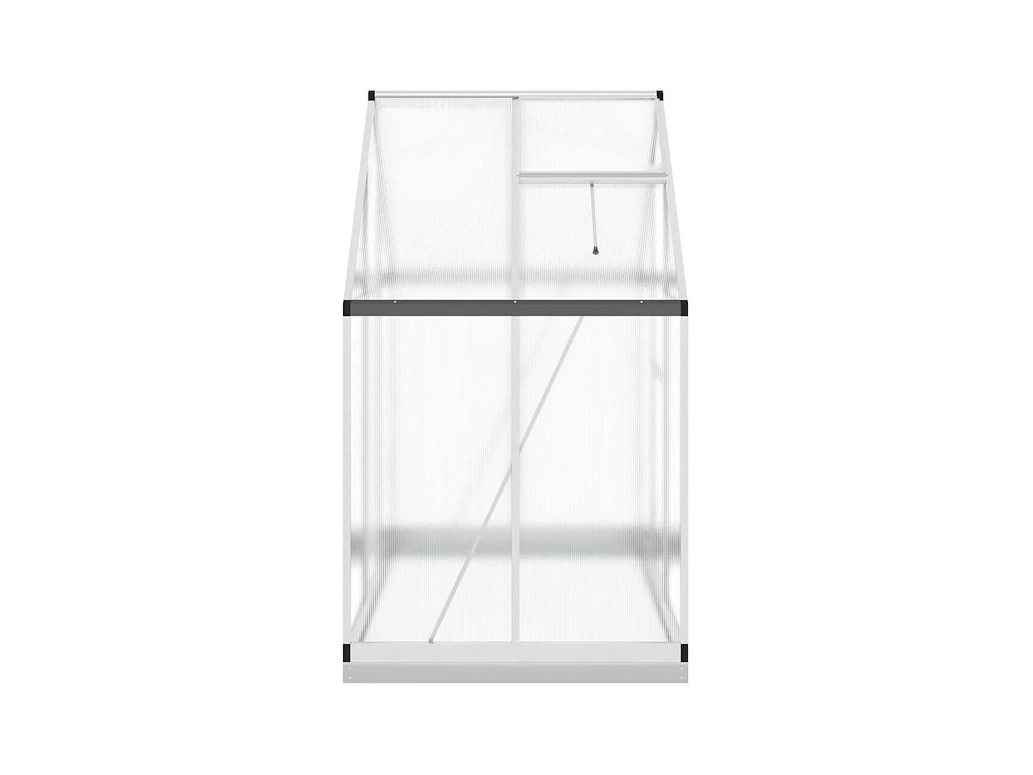 Serra tenda riparo piante fiori ortaggi con base telaio argento 169 x 114 x 202 cm alluminio argento 02_0044518