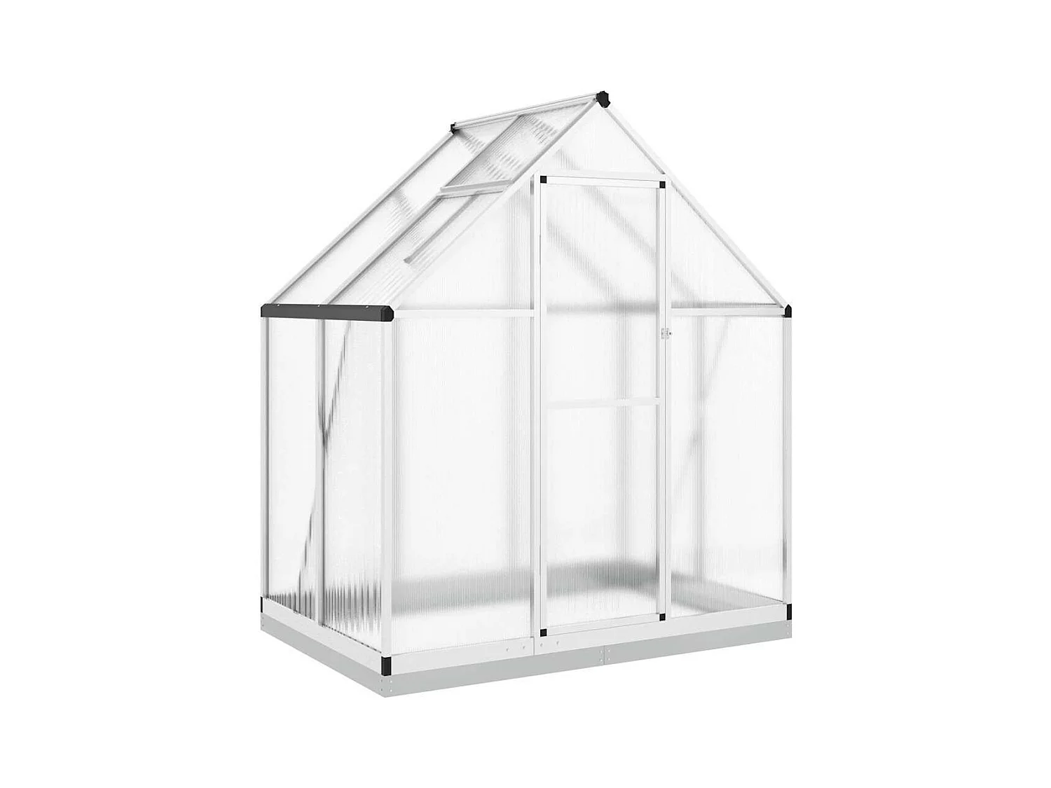 Invernadero de carpa para plantas flores y verduras con estructura de base plateada 169 x 114 x 202 cm aluminio Plata 02_0044518