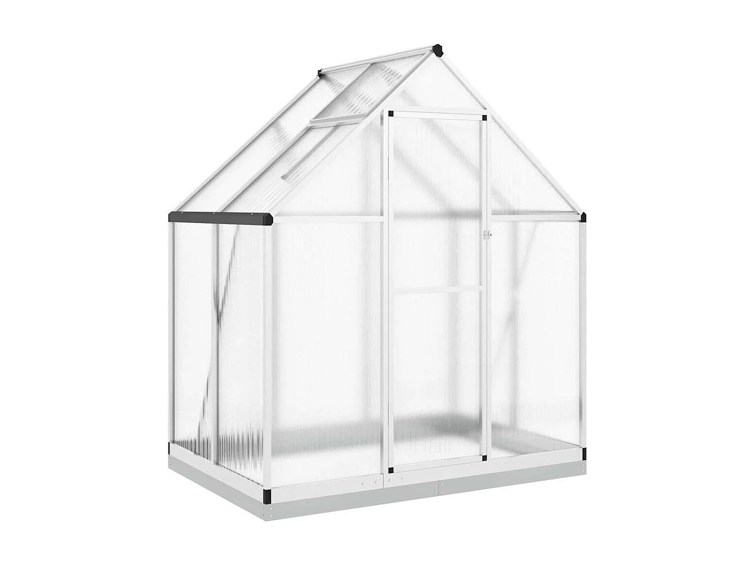 Tenda de estufa abrigo planta flor vegetais com estrutura de base prateada 169 x 114 x 202 cm alumínio Prata 02_0044518