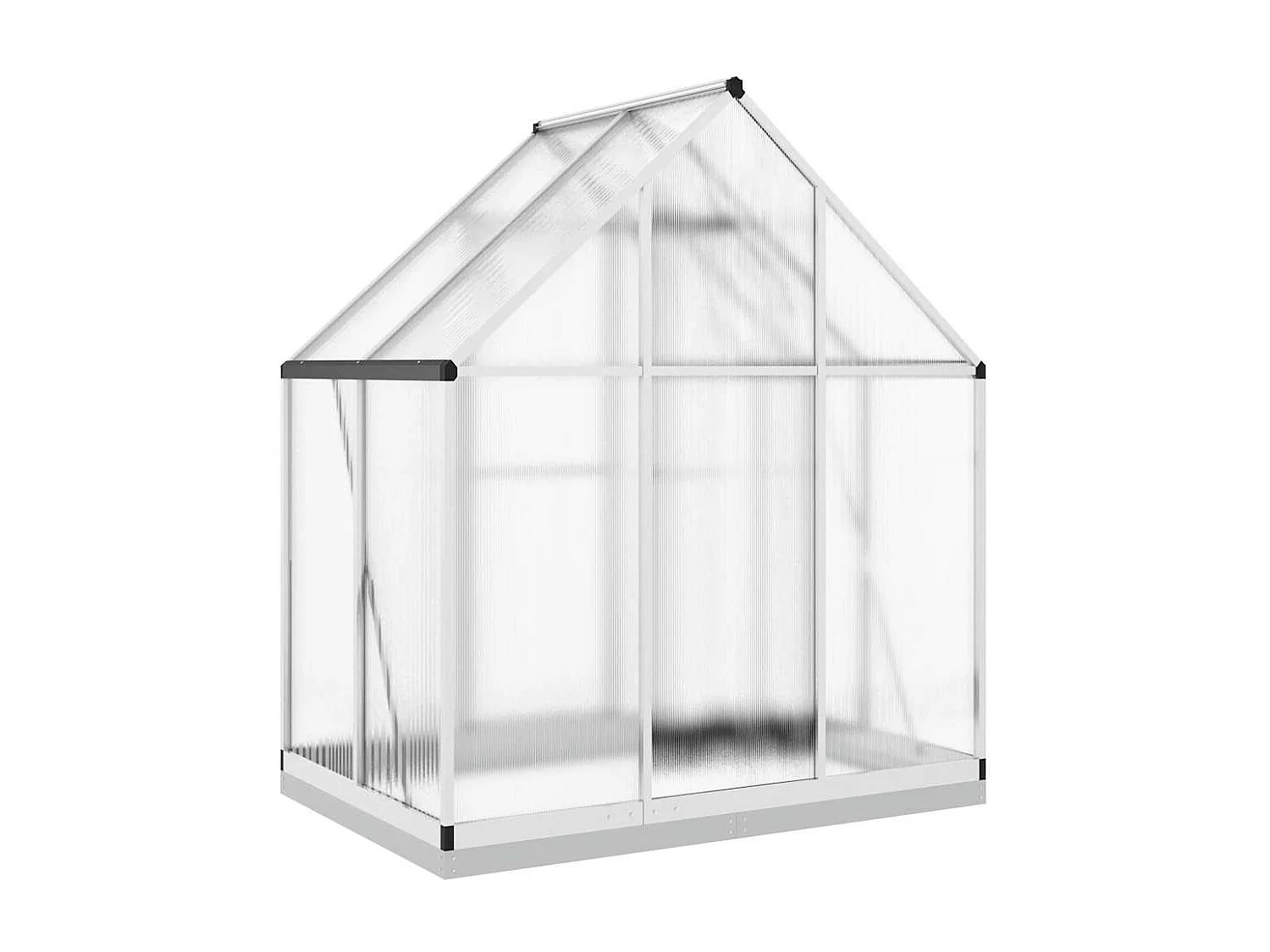 Tenda de estufa abrigo planta flor vegetais com estrutura de base prateada 169 x 114 x 202 cm alumínio Prata 02_0044518