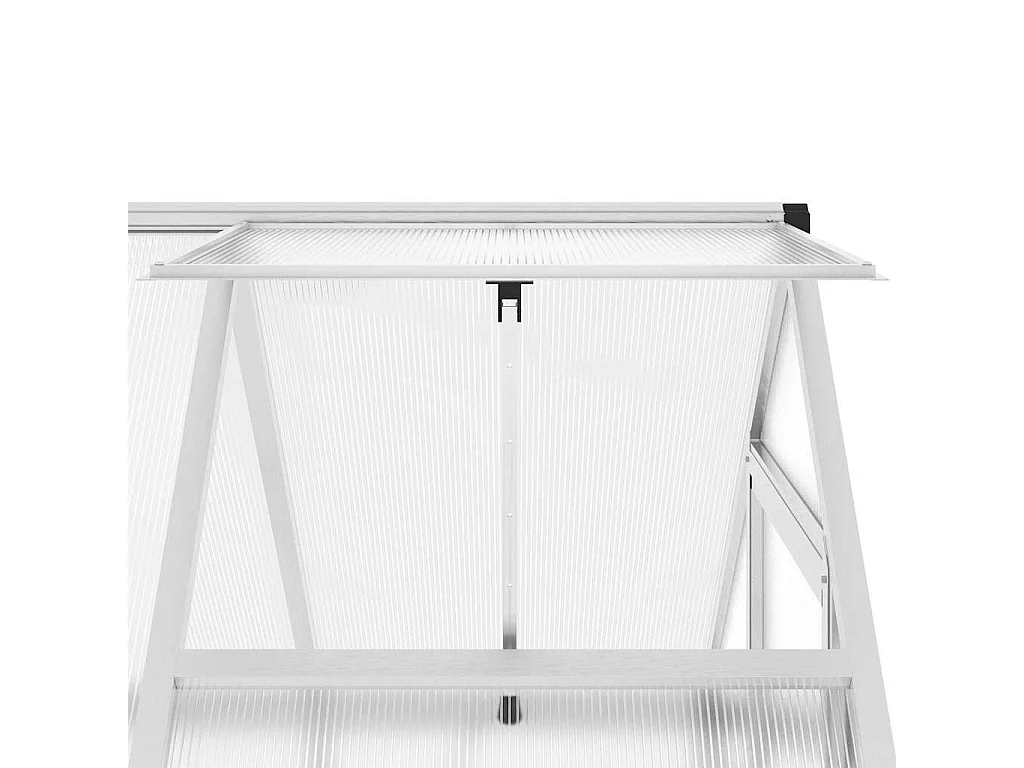 Tenda de estufa abrigo planta flor vegetais com estrutura de base prateada 169 x 114 x 202 cm alumínio Prata 02_0044518