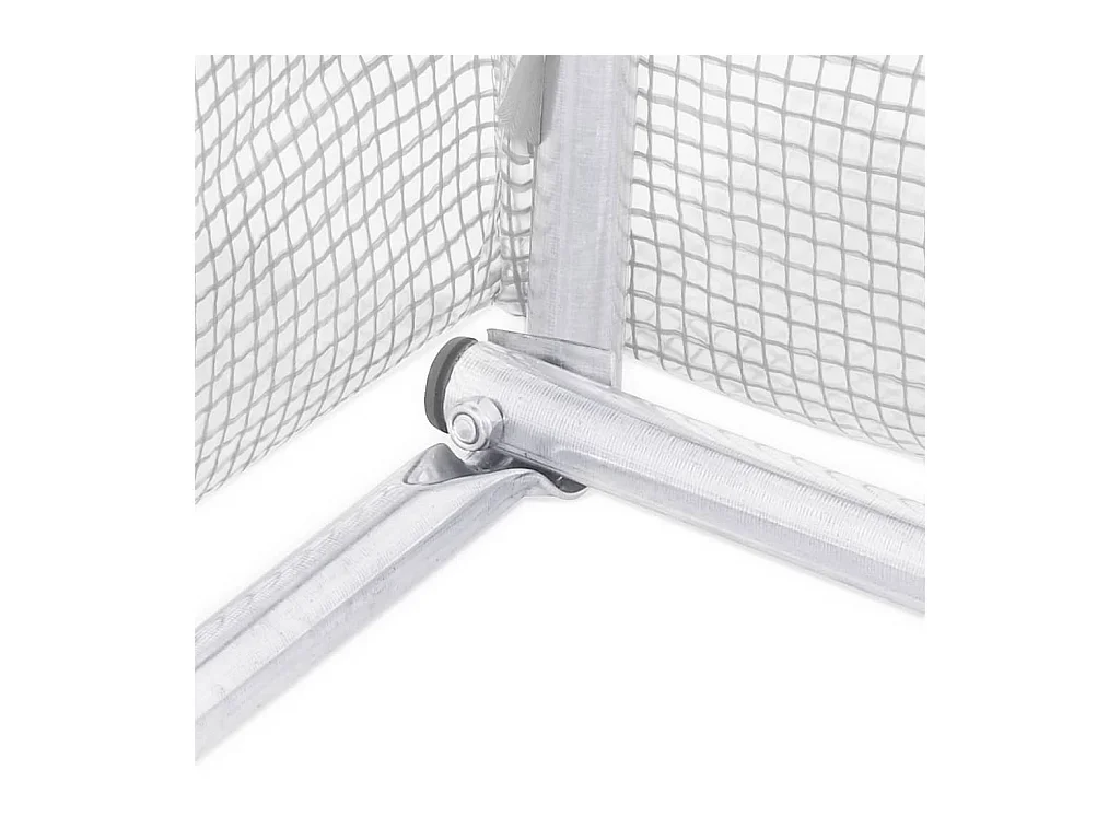 Serra tenda riparo piante fiori ortaggi con struttura in acciaio 48 m² 12 x 4 x 2 m bianco 02_0044595