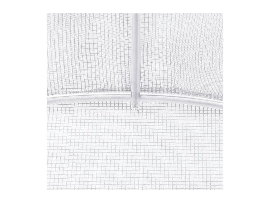 Serra tenda riparo piante fiori ortaggi con struttura in acciaio 48 m² 12 x 4 x 2 m bianco 02_0044595