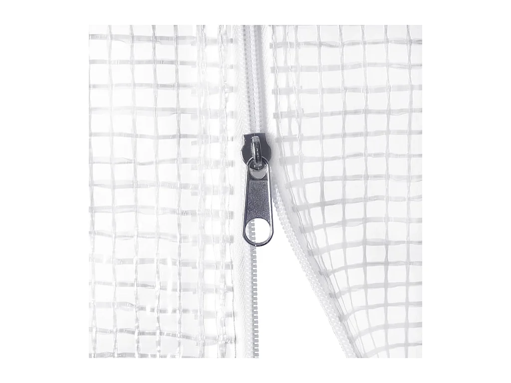 Serra tenda riparo piante fiori ortaggi con struttura in acciaio 48 m² 16 x 3 x 2 m bianco 02_0044597