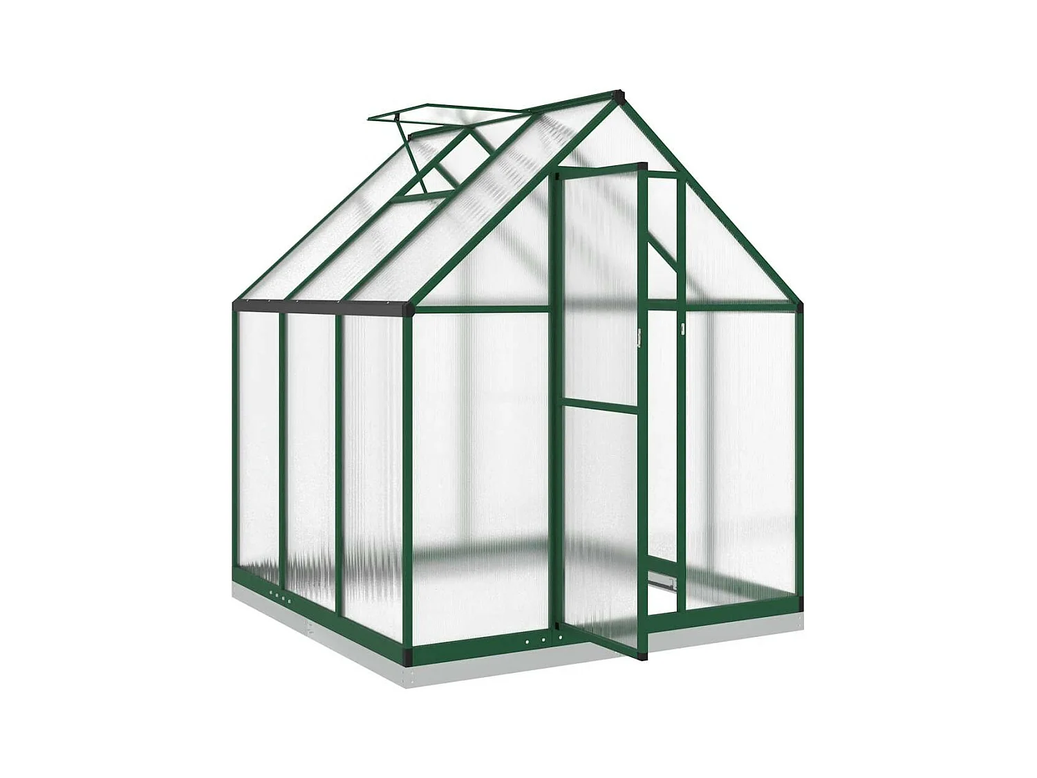 Invernadero de carpa para plantas flores y verduras con estructura de aluminio verde 169 x 169 x 202 cm 02_0044491