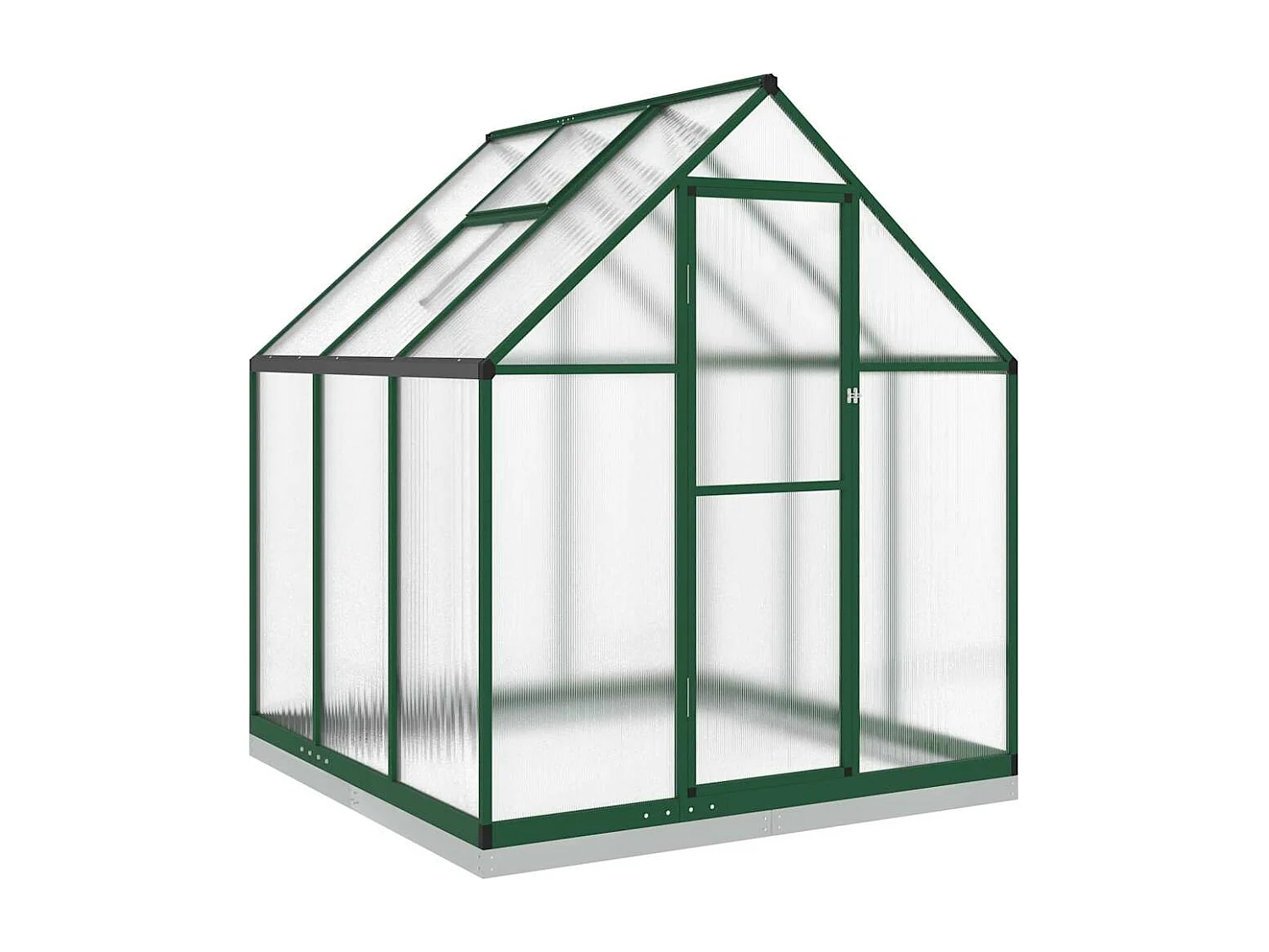 Tenda de estufa abrigo para plantas flores vegetais com estrutura de base 169 x 169 x 202 cm alumínio verde 02_0044491