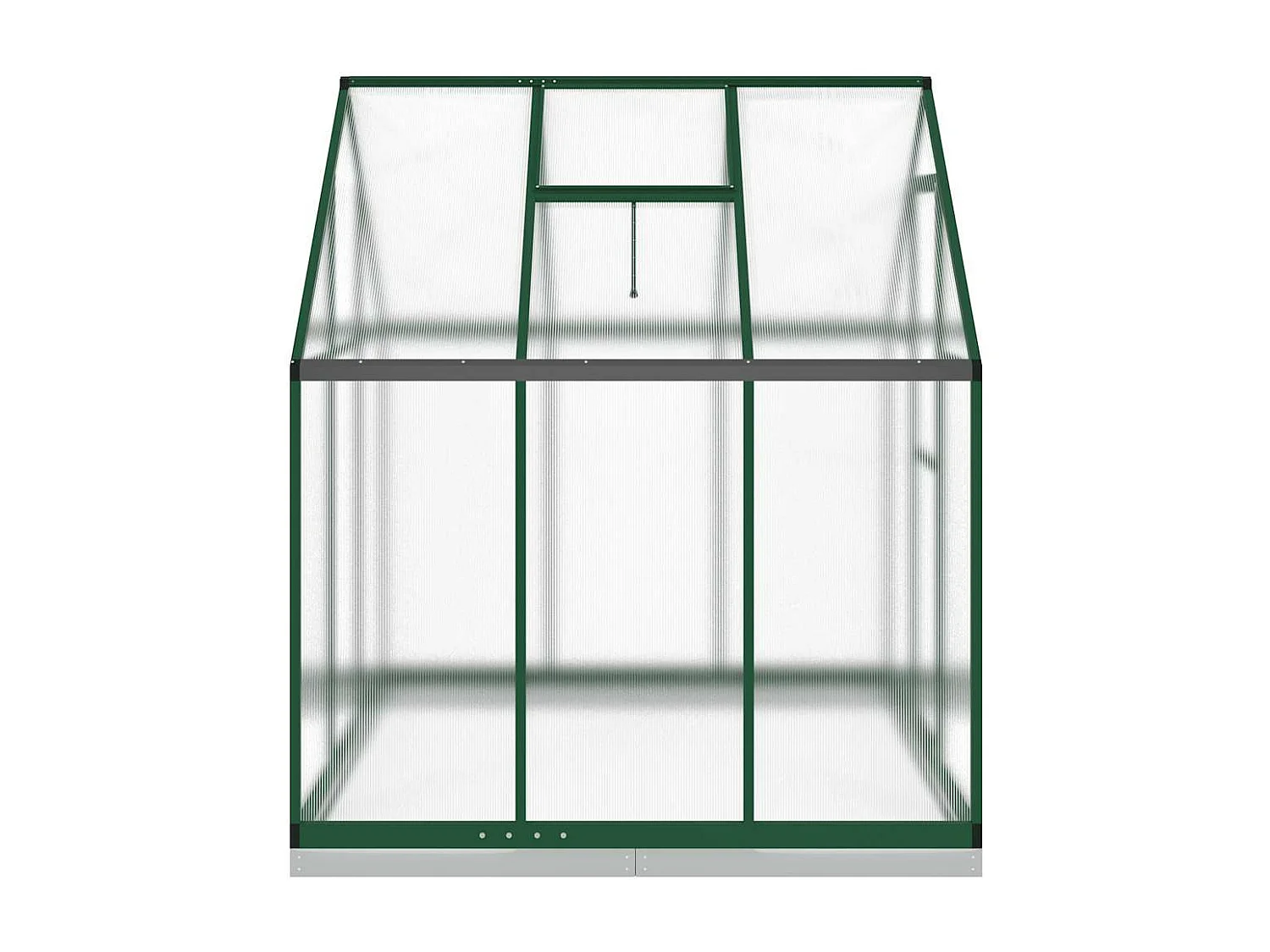 Tenda de estufa abrigo para plantas flores vegetais com estrutura de base 169 x 169 x 202 cm alumínio verde 02_0044491