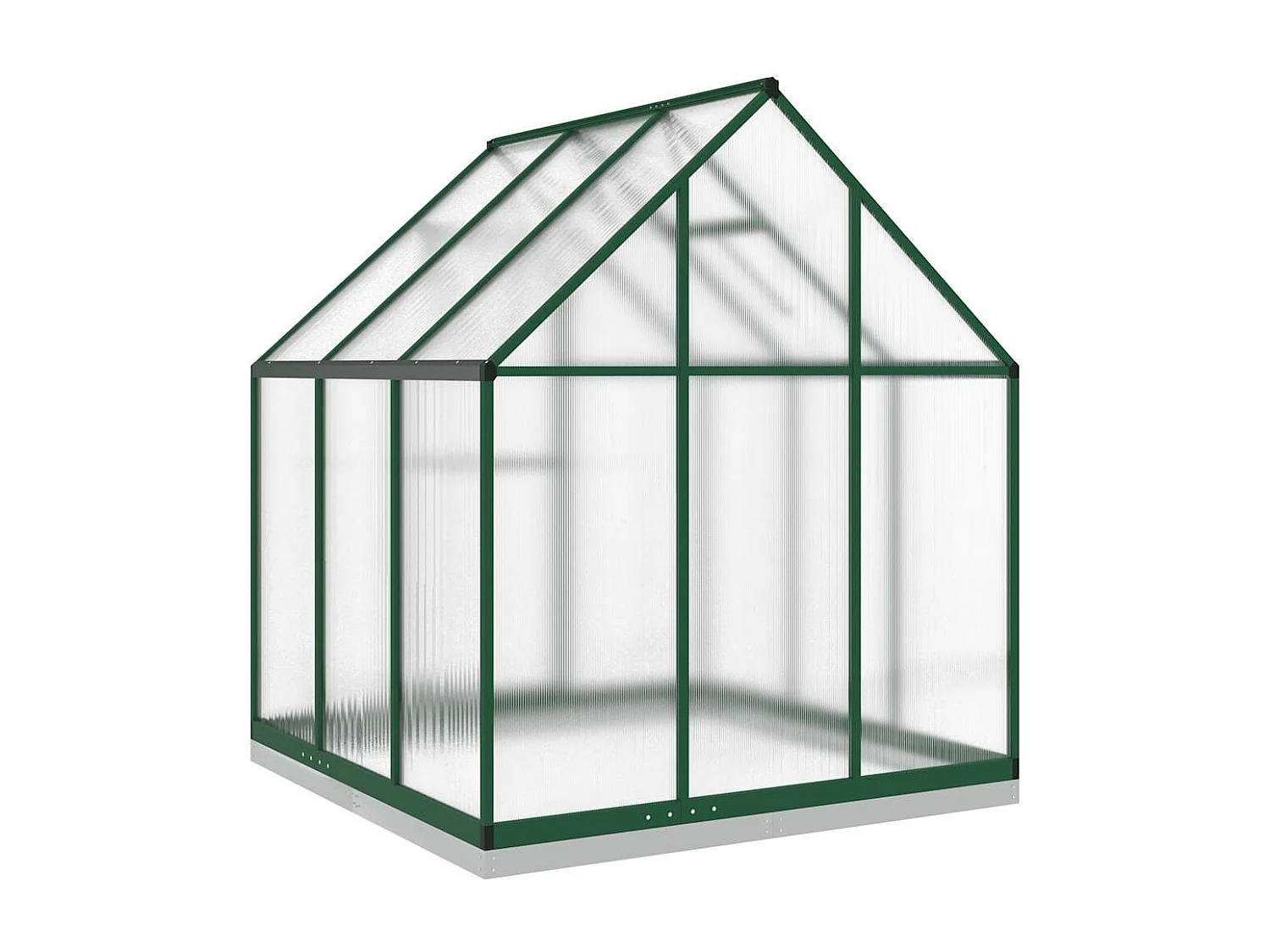 Tenda de estufa abrigo para plantas flores vegetais com estrutura de base 169 x 169 x 202 cm alumínio verde 02_0044491