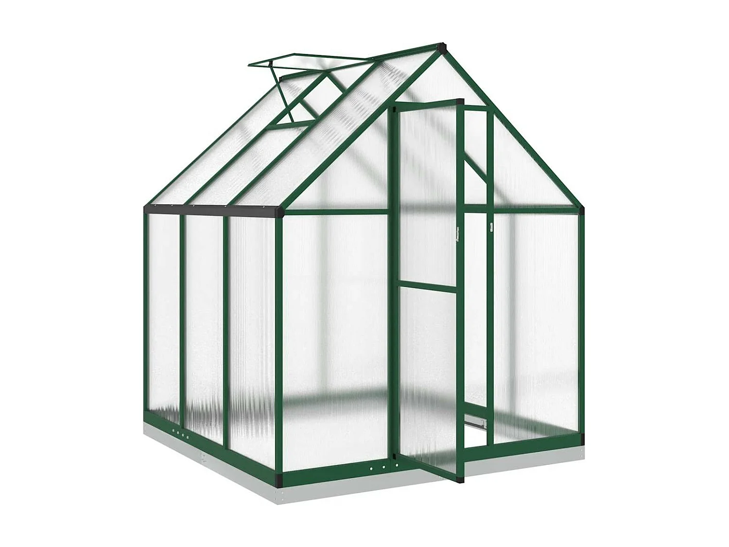 Tenda de estufa abrigo para plantas flores vegetais com estrutura de base 169 x 169 x 202 cm alumínio verde 02_0044491