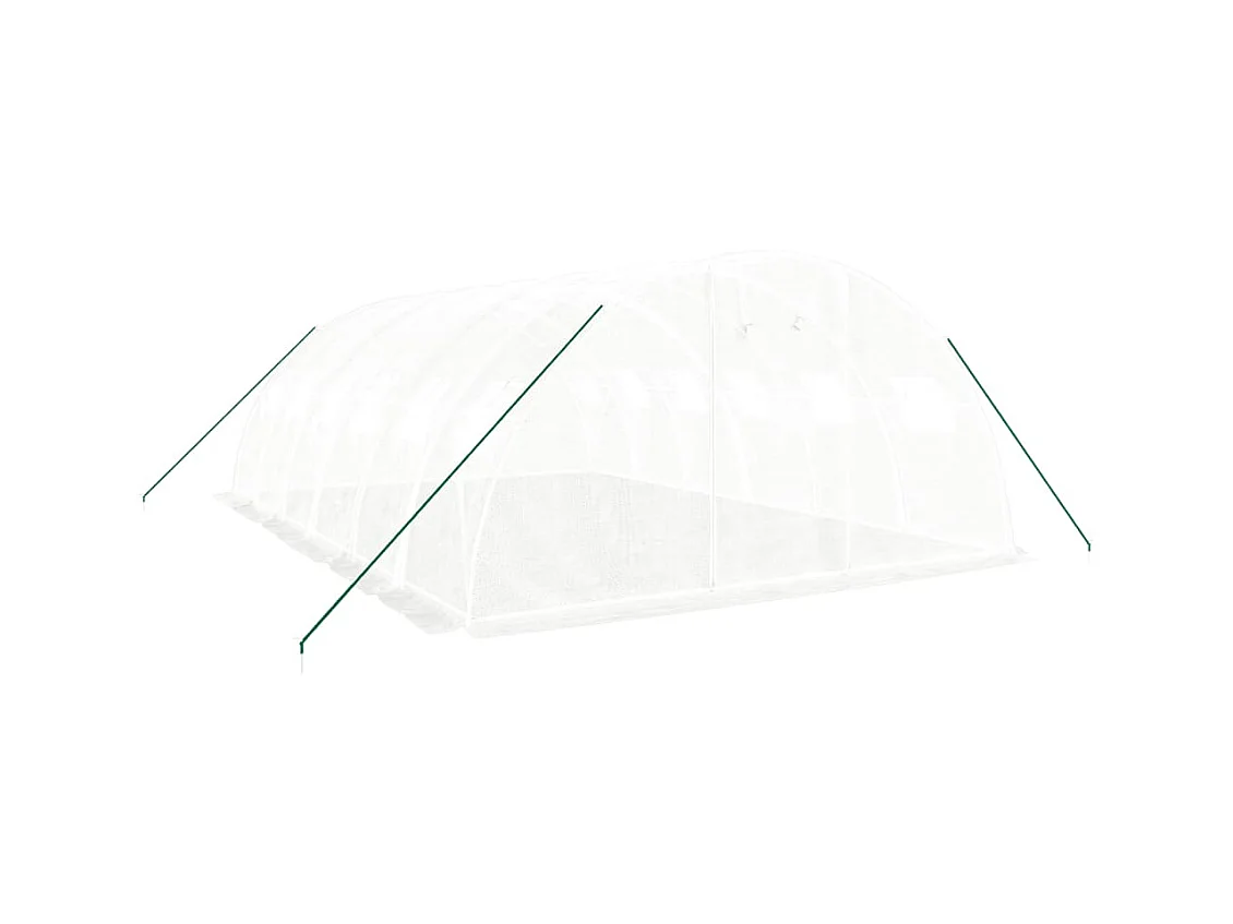 Serra tenda riparo piante fiori ortaggi con struttura in acciaio 24 m² 6 x 4 x 2 m bianca 02_0044561