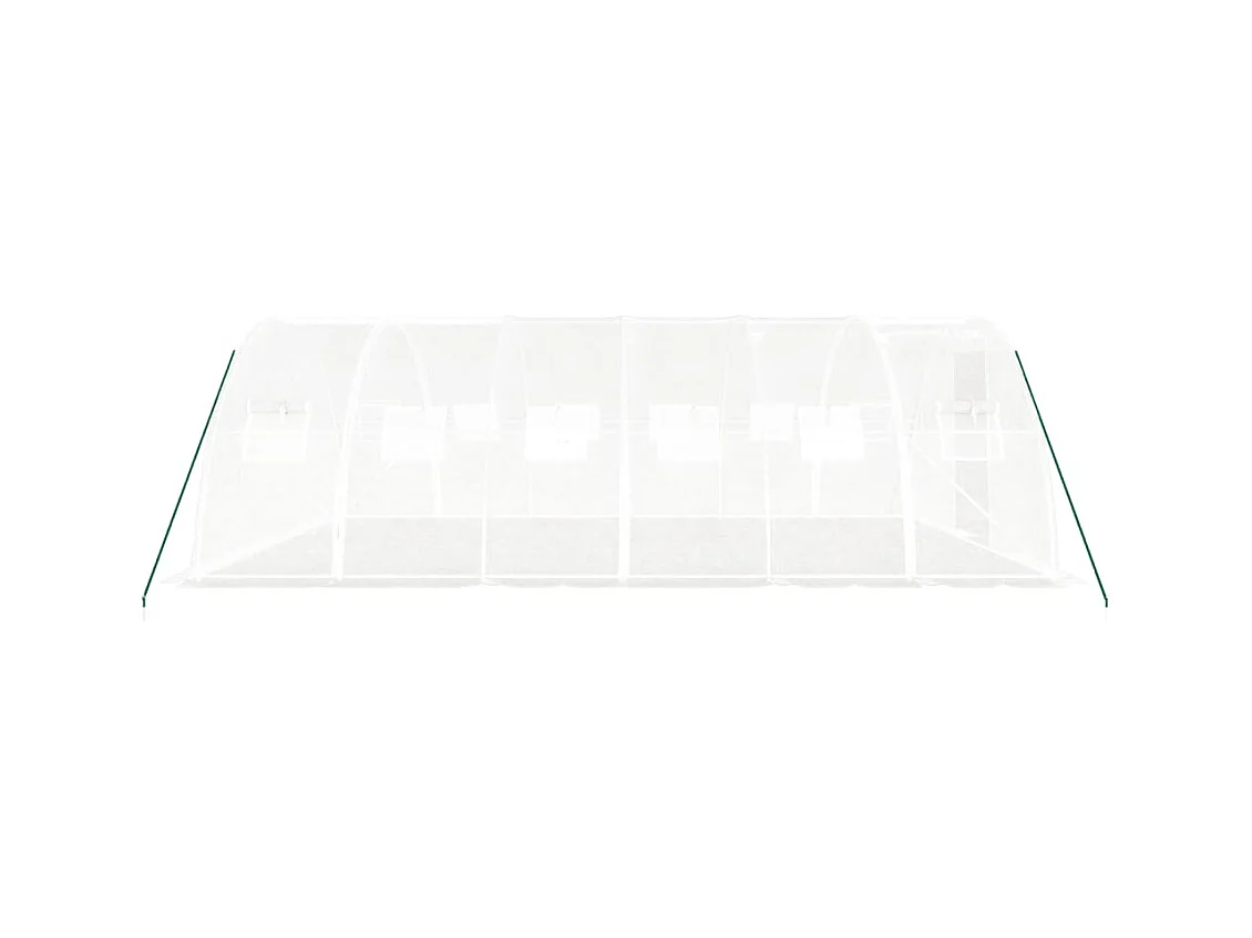 Serra tenda riparo piante fiori ortaggi con struttura in acciaio 24 m² 6 x 4 x 2 m bianca 02_0044561