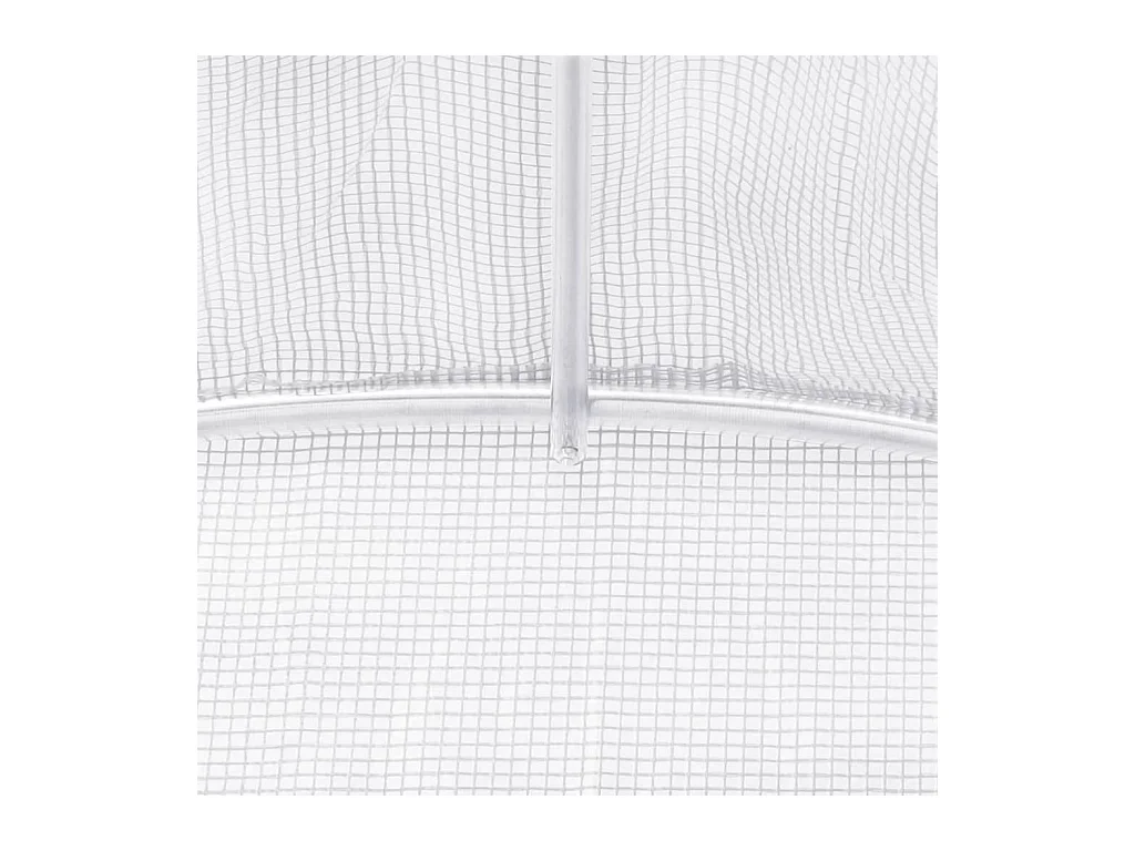 Serra tenda riparo piante fiori ortaggi con struttura in acciaio 24 m² 6 x 4 x 2 m bianca 02_0044561