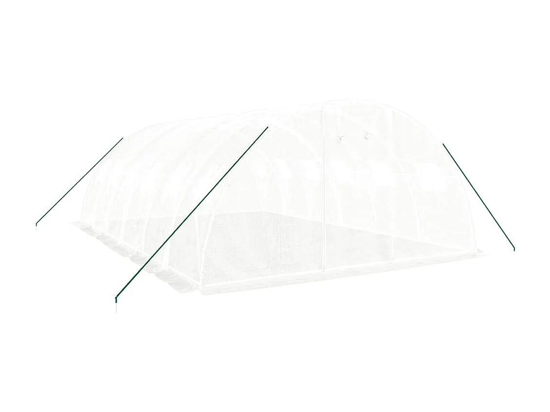 Serra tenda riparo piante fiori ortaggi con struttura in acciaio 24 m² 6 x 4 x 2 m bianca 02_0044561