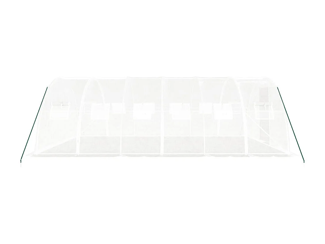 Serra tenda riparo piante fiori ortaggi con struttura in acciaio 24 m² 6 x 4 x 2 m bianca 02_0044561