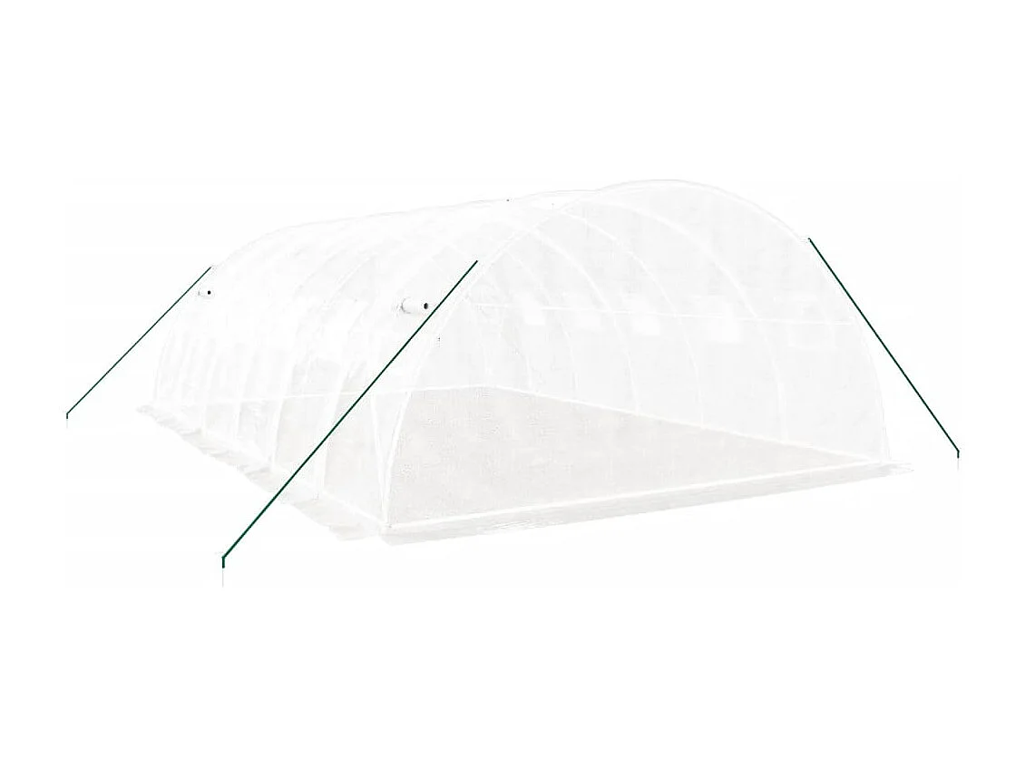 Serra tenda riparo piante fiori ortaggi con struttura in acciaio 24 m² 6 x 4 x 2 m bianca 02_0044561