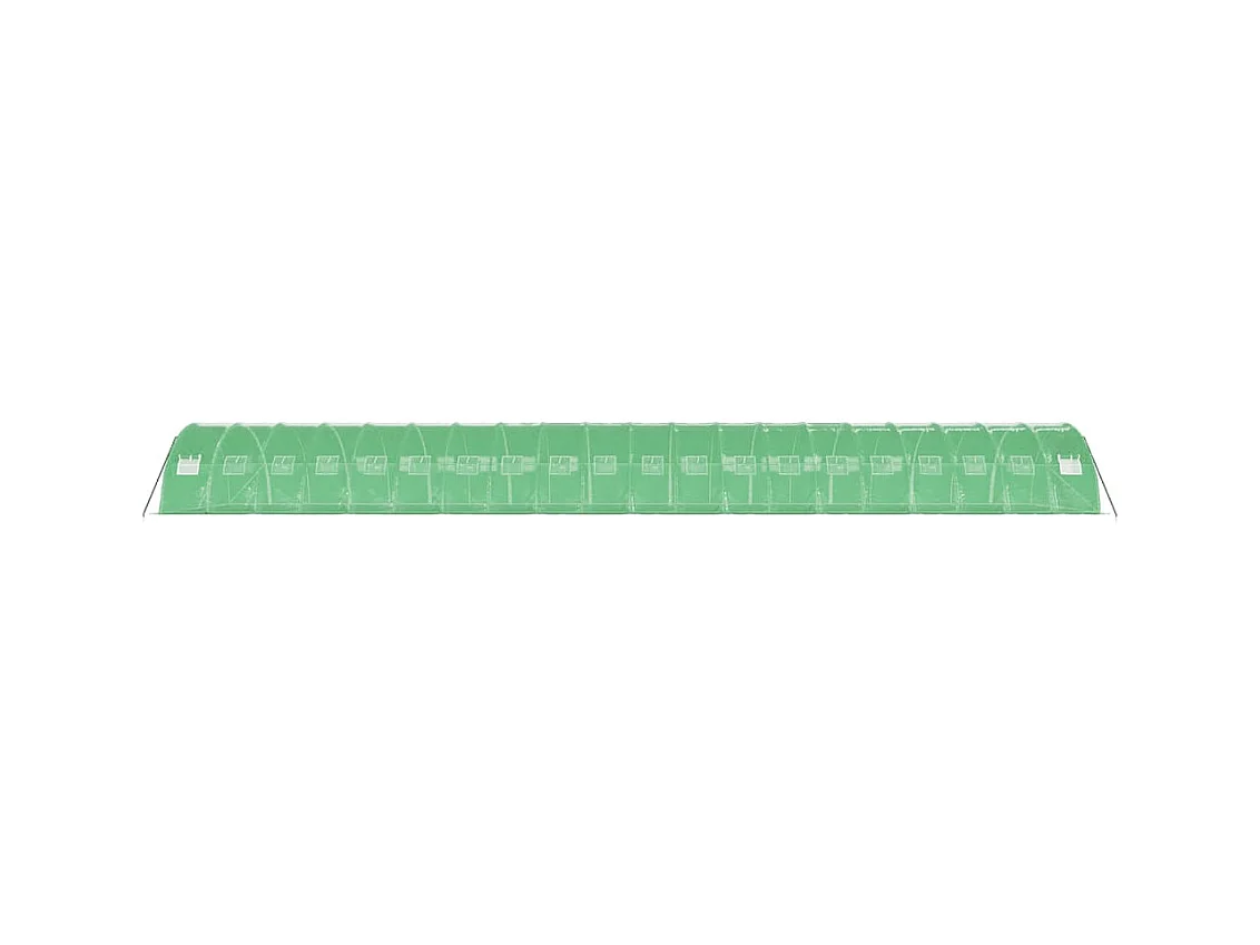 Serra tenda riparo piante fiori ortaggi con struttura in acciaio 80 m² 20 x 4 x 2 m verde 02_0044636