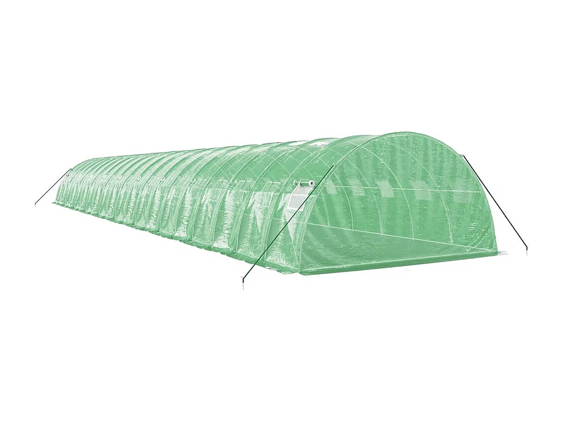 Invernadero de carpa para plantas flores y verduras con estructura de acero 80 m² 20 x 4 x 2 m verde 02_0044636