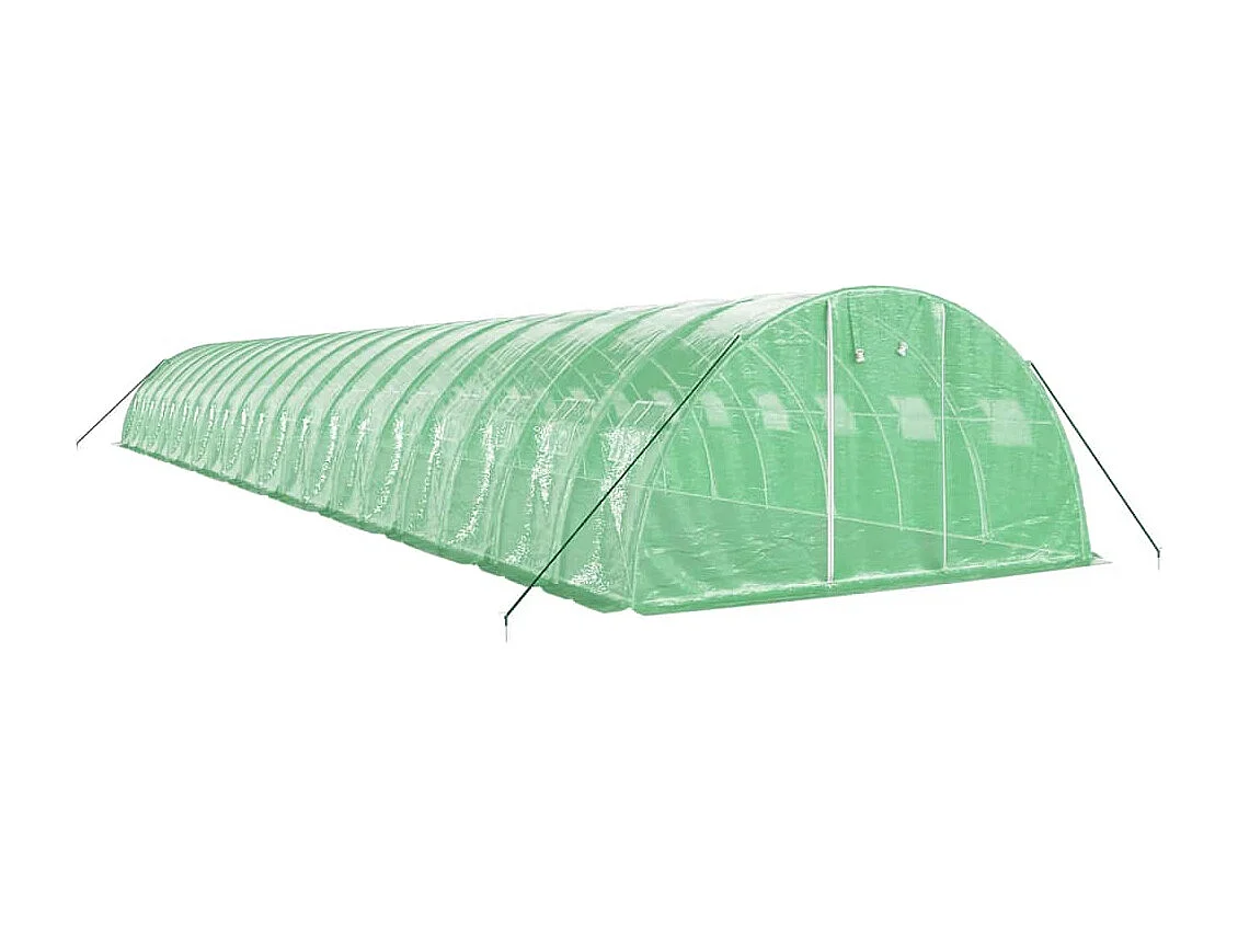 Estufa tenda abrigo planta flor hortaliças com estrutura de aço 80 m² 20 x 4 x 2 m verde 02_0044636