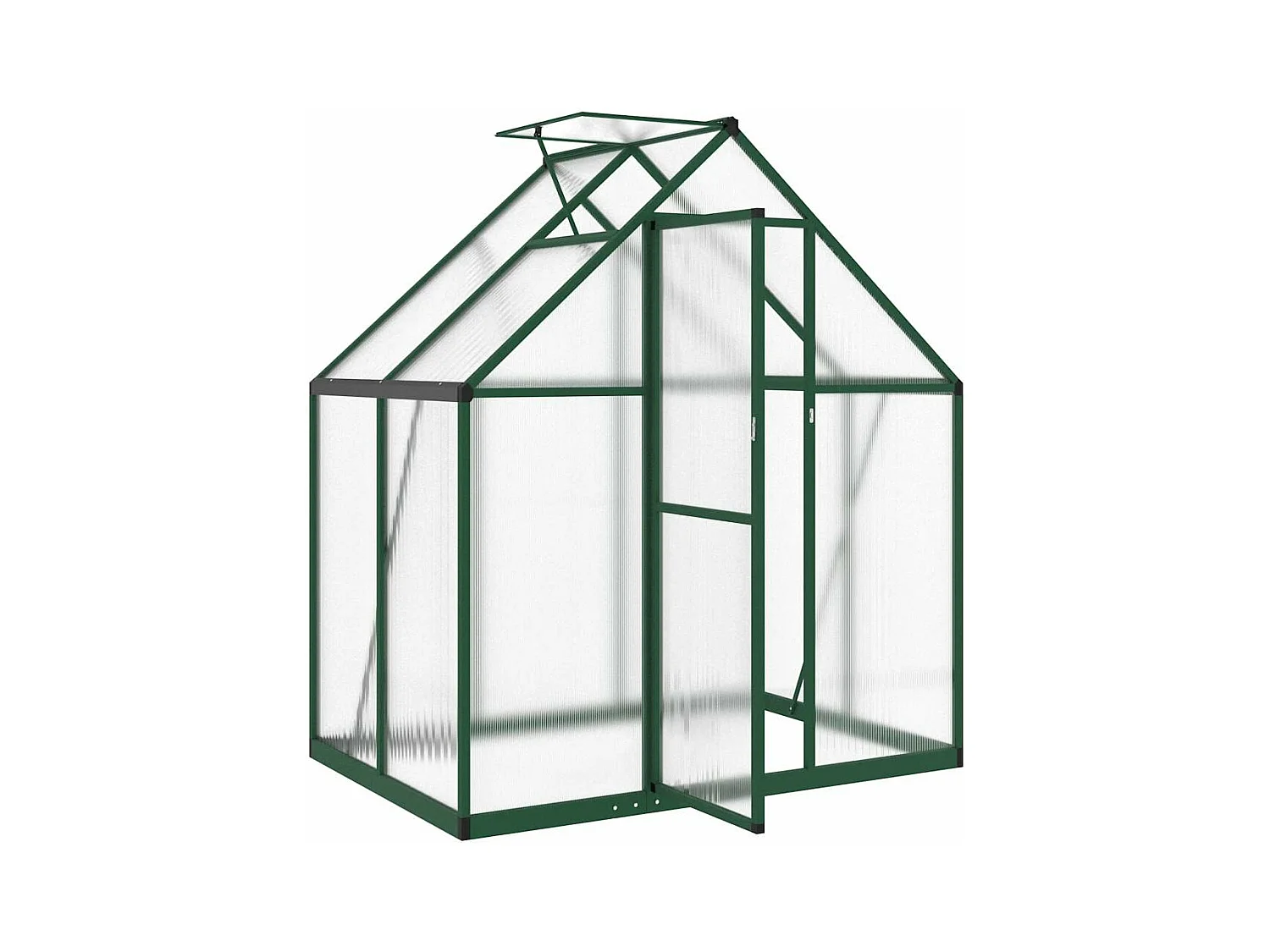 Serra tenda riparo piante fiori ortaggi con telaio di base 169 x 114 x 195 cm alluminio verde 02_0044485