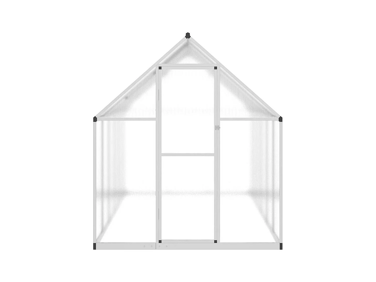 Invernadero de carpa para plantas flores y verduras con estructura de base plateada 334 x 169 x 195 cm aluminio Plata 02_0044523