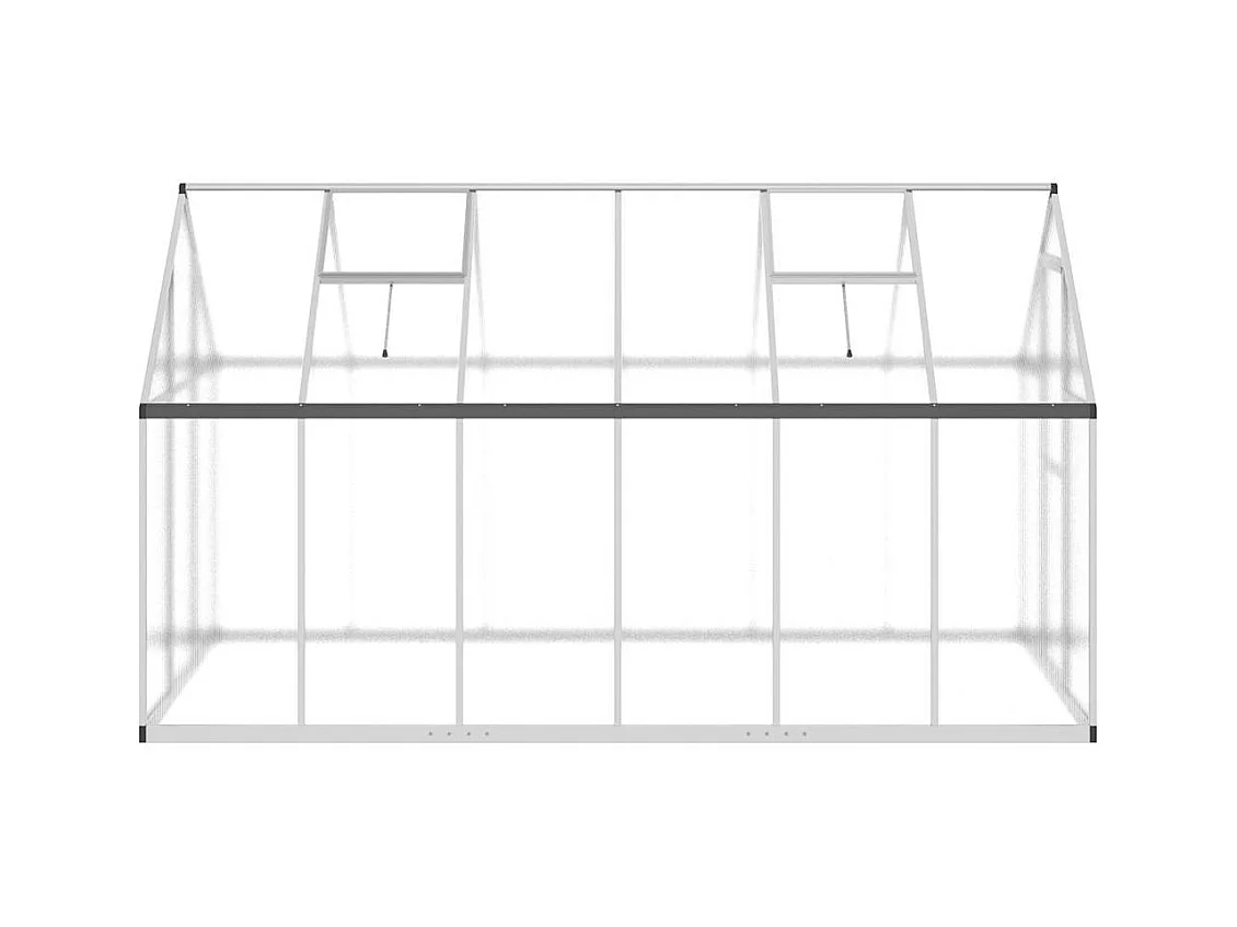 Invernadero de carpa para plantas flores y verduras con estructura de base plateada 334 x 169 x 195 cm aluminio Plata 02_0044523