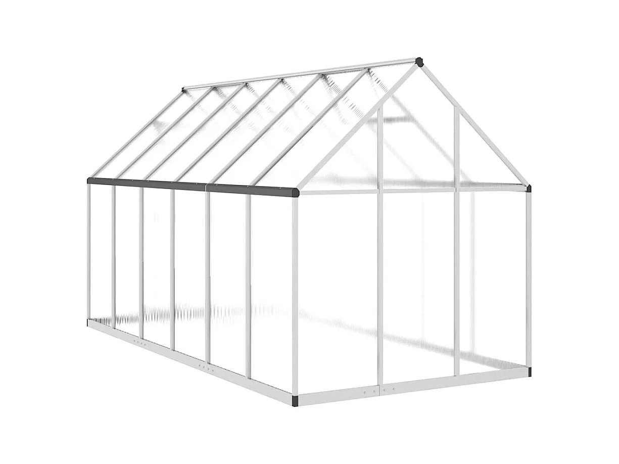 Invernadero de carpa para plantas flores y verduras con estructura de base plateada 334 x 169 x 195 cm aluminio Plata 02_0044523
