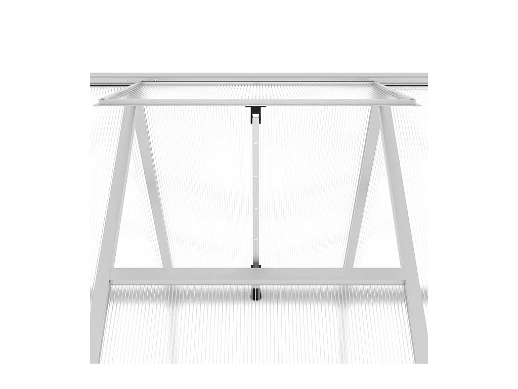 Invernadero de carpa para plantas flores y verduras con estructura de base plateada 334 x 169 x 195 cm aluminio Plata 02_0044523
